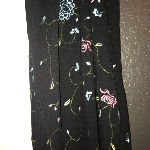 BCBG Floral Embroidered Maxi Halter Dress-Keyhole - Picture 5 of 8